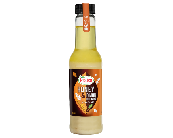 Praise Deli Style Dressing Honey and Dijon Mustard Vinaigrette 250 ml Praise Deli Style Dressing Honey and Dijon Mustard Vinaigrette 250 ml