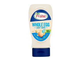 Praise Mayonnaise Whole Egg Light Less Sugar Squeeze 500 g